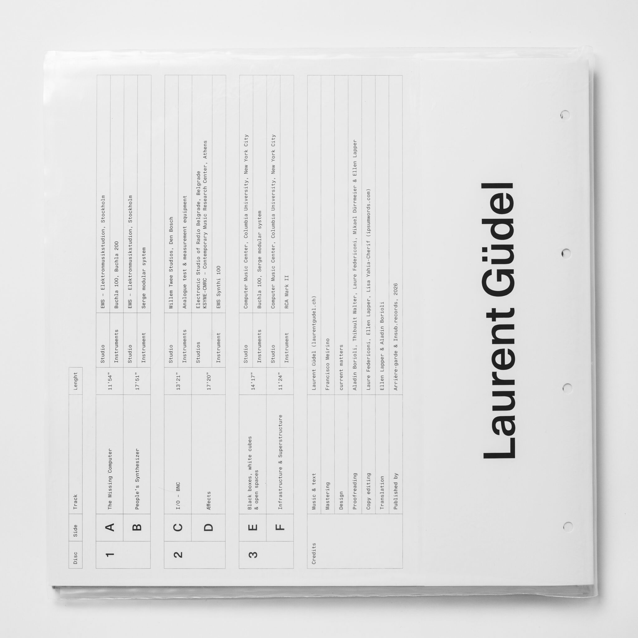 State Music - Artwork - Photo - Book - Back Cover