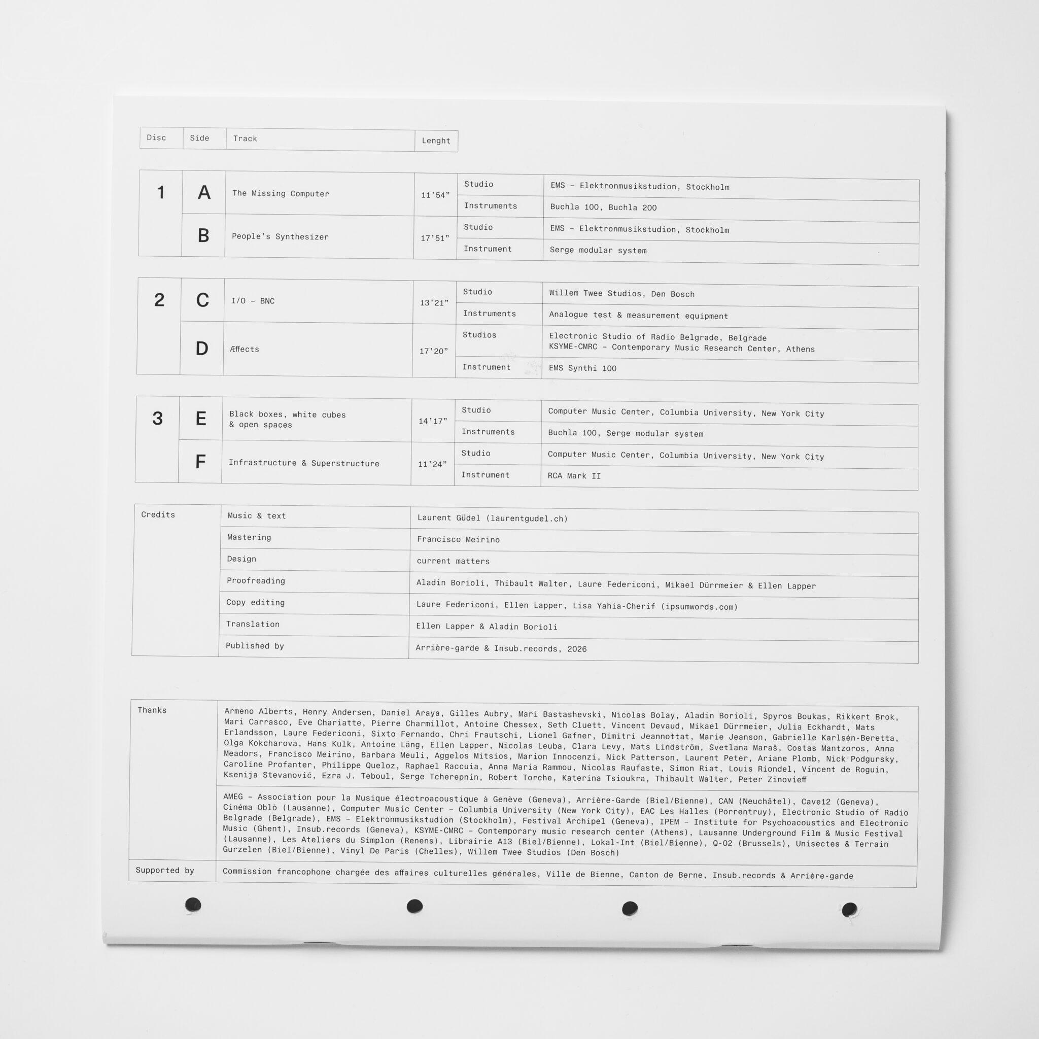 State Music - Artwork - Photo - Book - Back Cover - vertical